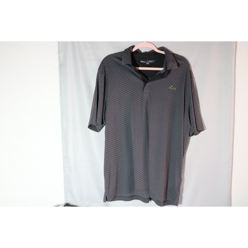 Greg Norman PlayDry Men's Golf Polo Shirt Short Sleeve Gray XXLTG